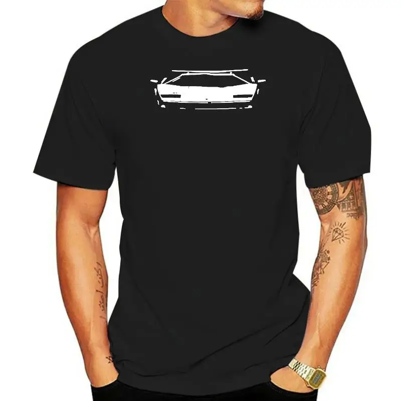 1980 Lambo Countach Maglietta Unisex Manica Corta