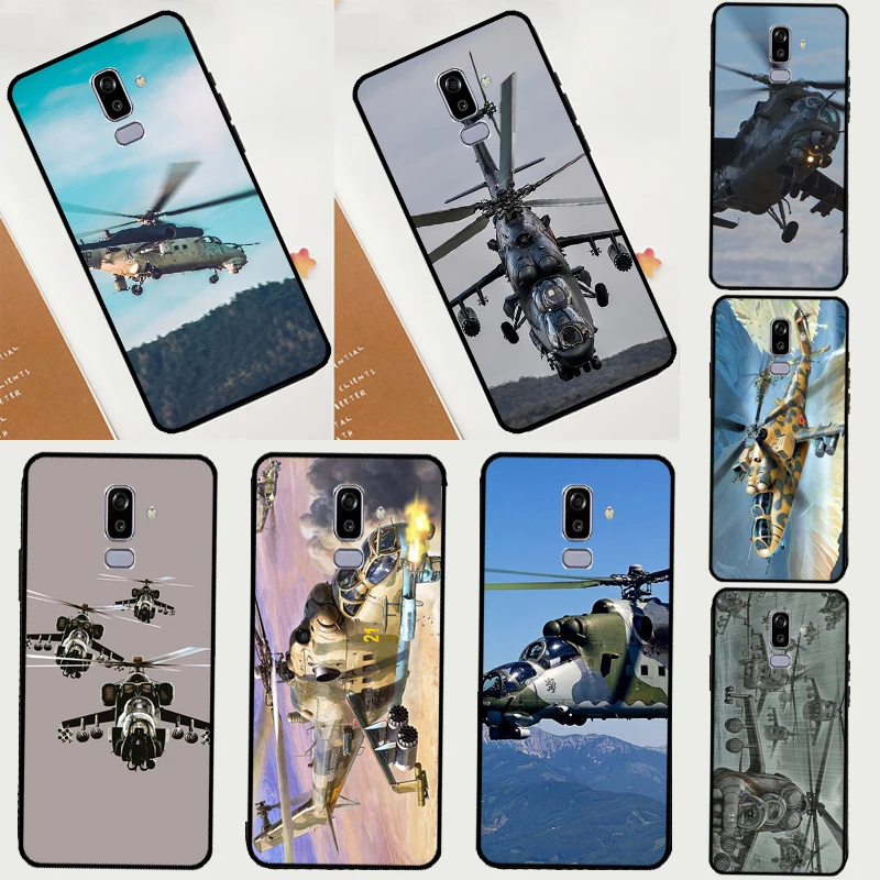 Mil Mi 24 Custodia Per Elicottero Posteriore Per Samsung Galaxy A3 A5 J1 J3 J5 J7 2017 2016 J8 A7 A9 A6 A8 J4 J6 Plus 2018 Cover