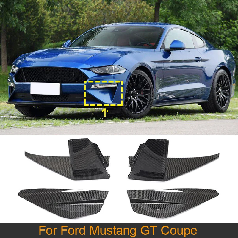 Coperture Per Fendinebbia Paraurti Anteriore In Fibra Di Carbonio Finiture Per Ford Mustang Gt Coupé 2 Porte 2018 2019 Car Front Air Vent Trim Cover