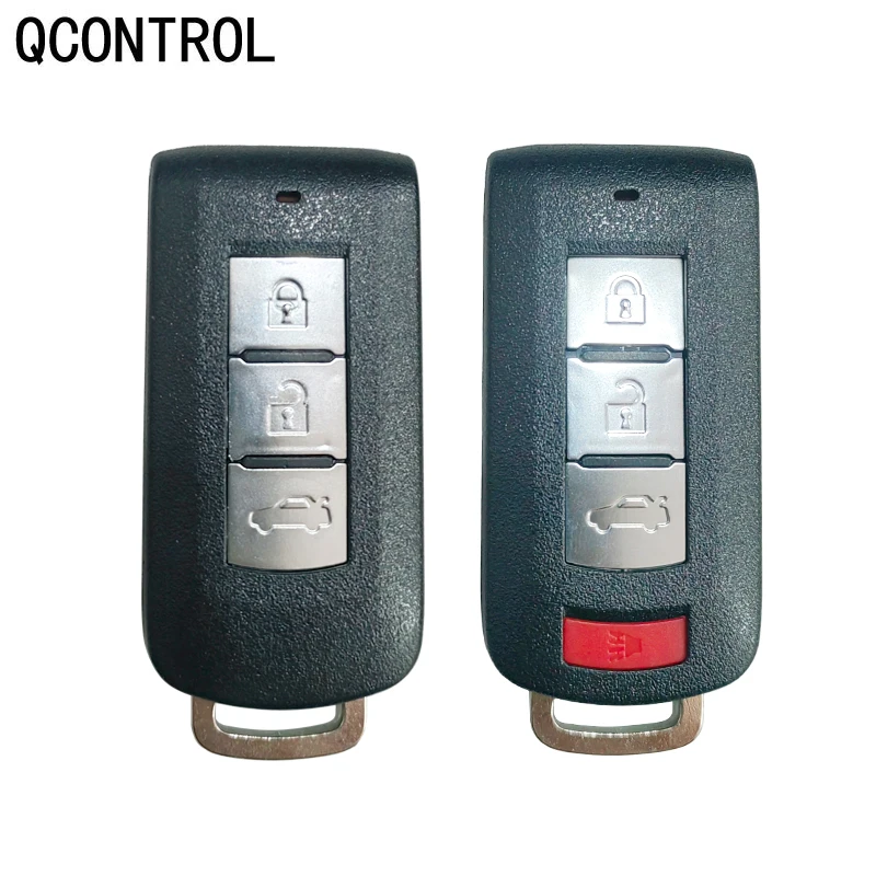 Qcontrol 3/4 Pulsanti Car Remote Smart Key Shell Per Mitsubishi Outlander Lancer Mirage Rvrsport Asx Pajero Shogun Montero