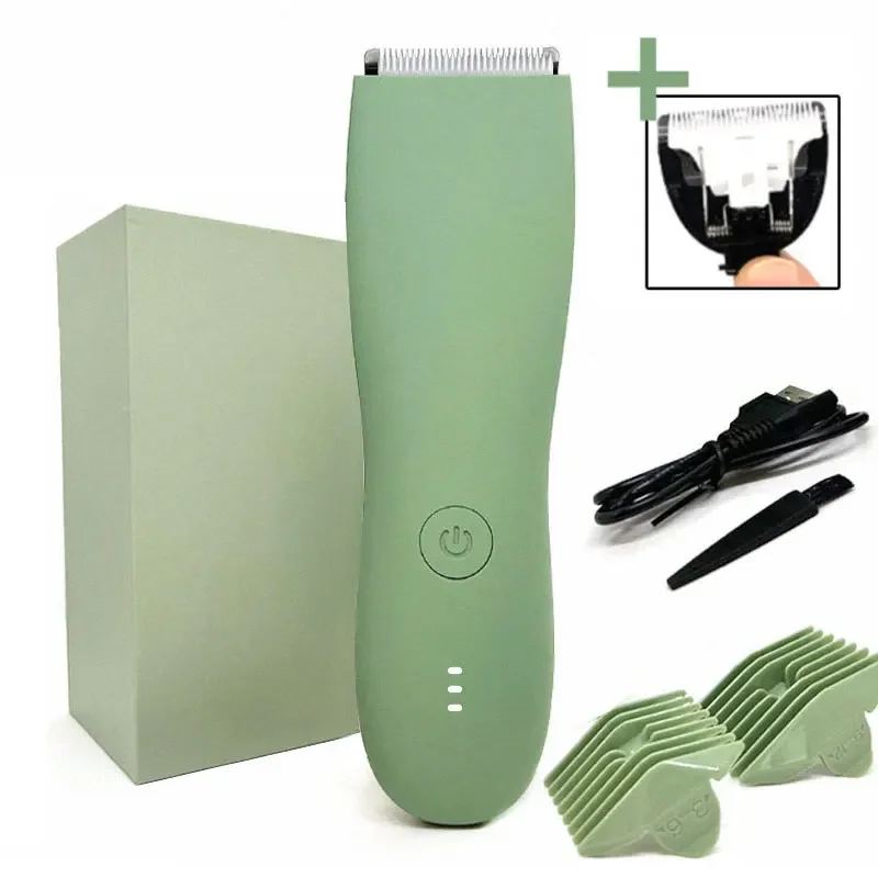 Tagliacapelli Per Il Corpo Rasoio Per Uomo Trimmer A Sfera Per Inguine Lama In Ceramica Sostituibile Pube Groomer Rasoio Elettrico Clippe Impermeabile