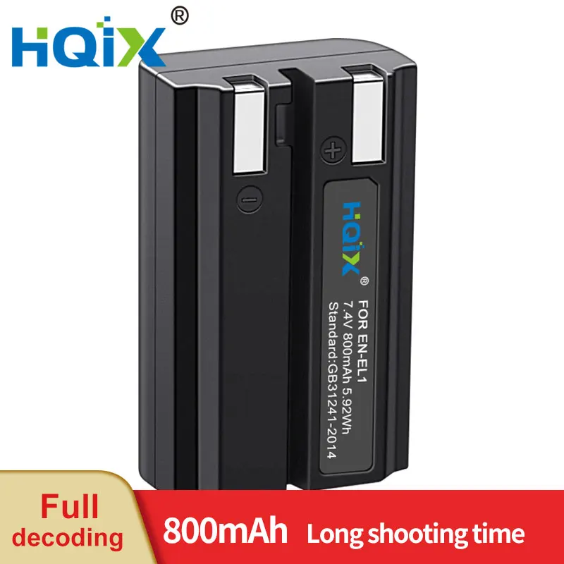 Hqix Per Nikon Coolpix 775 885 995 990 5400 5700 E775 E885 E880 E5700 E995 E4300 E4800 Fotocamera En-El1 Batteria Del Caricatore