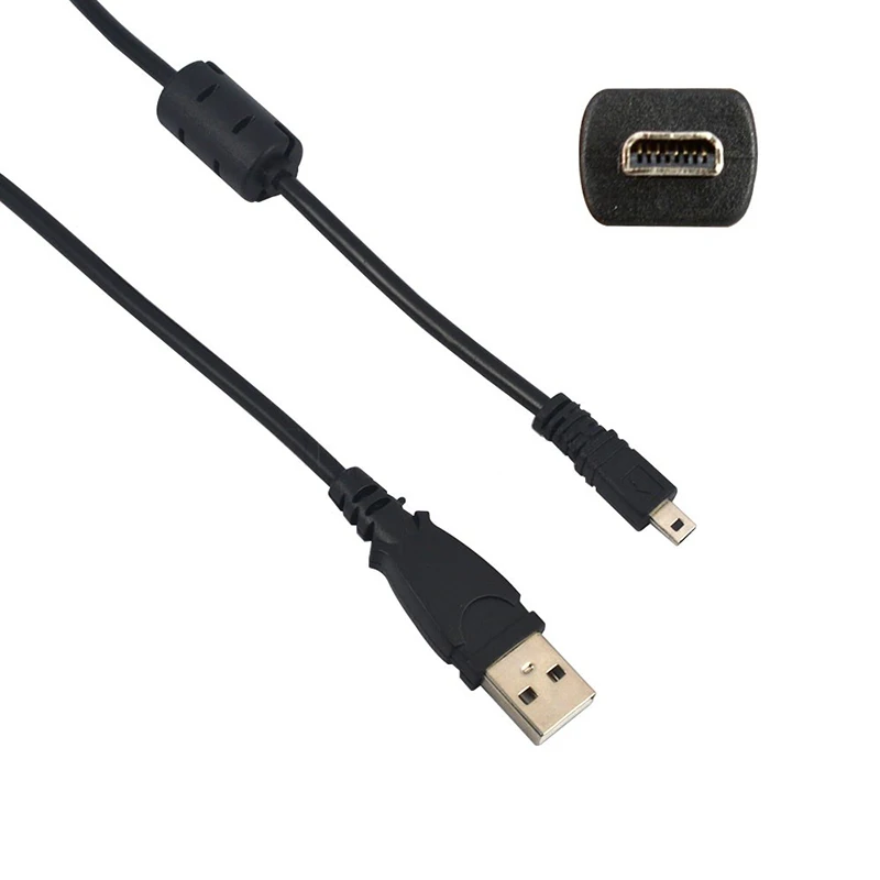 Nero 4.9 Ft 59 Pollici 1.5M 8 Pin Uc-E6 Cavo Dati Usb Fotocamera Cavo Per Olympus Pentaxist Finepix Per Sony Nikon Coolpix
