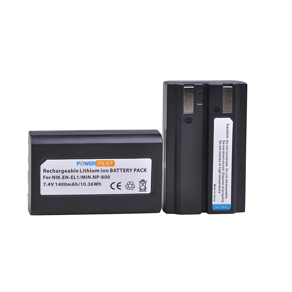 Powertrust En-El1 Enel1 Batteria 1400Mah Per Nikon En El1 Coolpix 4300 5400 8700 500 775 880 885 990 995 Bateria