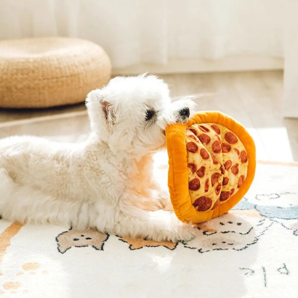 Simulazione Cane Sniffing Sound Paper Toy Resistente Al Morso Forma Di Pizza Cane Molare Pizza Suono Pizza Pet Toy Peluche