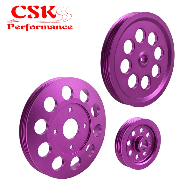 Leggero Crank Pulley Adatto Per Nissan Skyline Gts Gtr Rb20 Rb25 Rb26 Puleggia Viola