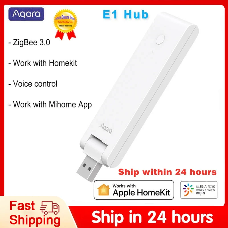 Nuovo Aqara E1 Zigbee Hub Usb Smart Gateway Aqara Hub Portatile Wireless Zigbee Connect Remote Per Xiaomi Mihome Per Apple Homekit