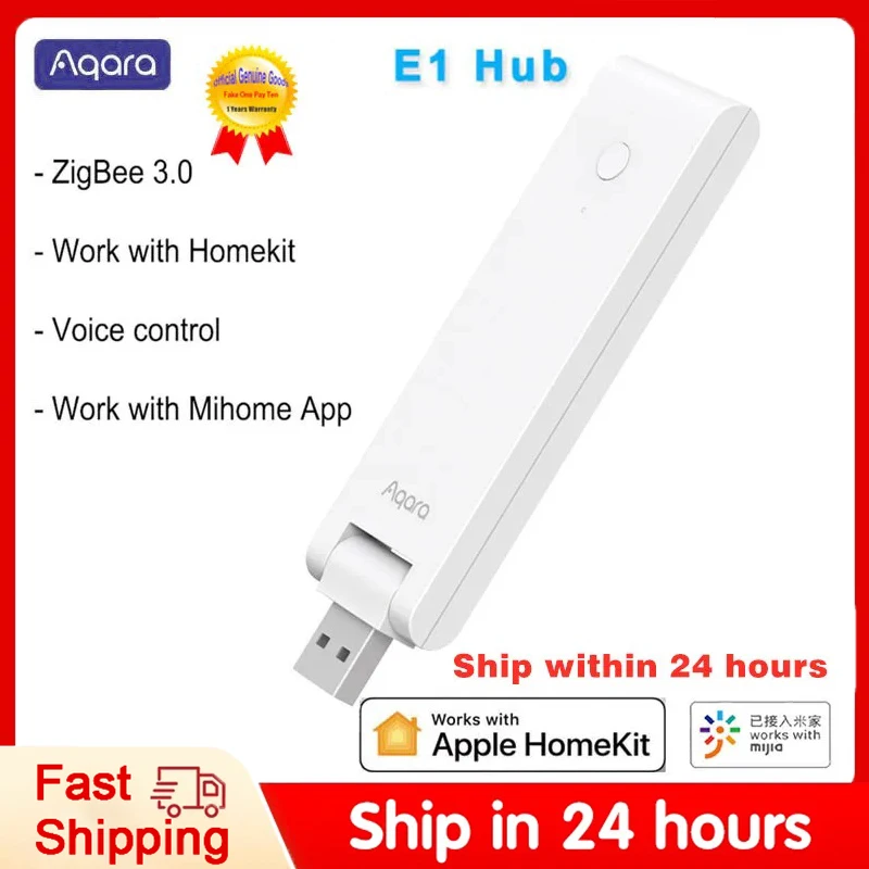 Aqara E1 Zigbee Hub Usb Smart Gateway Aqara Hub Wireless Zigbee Connect Wide Range Remote Per Xiaomi Mihome Per Apple Homekit