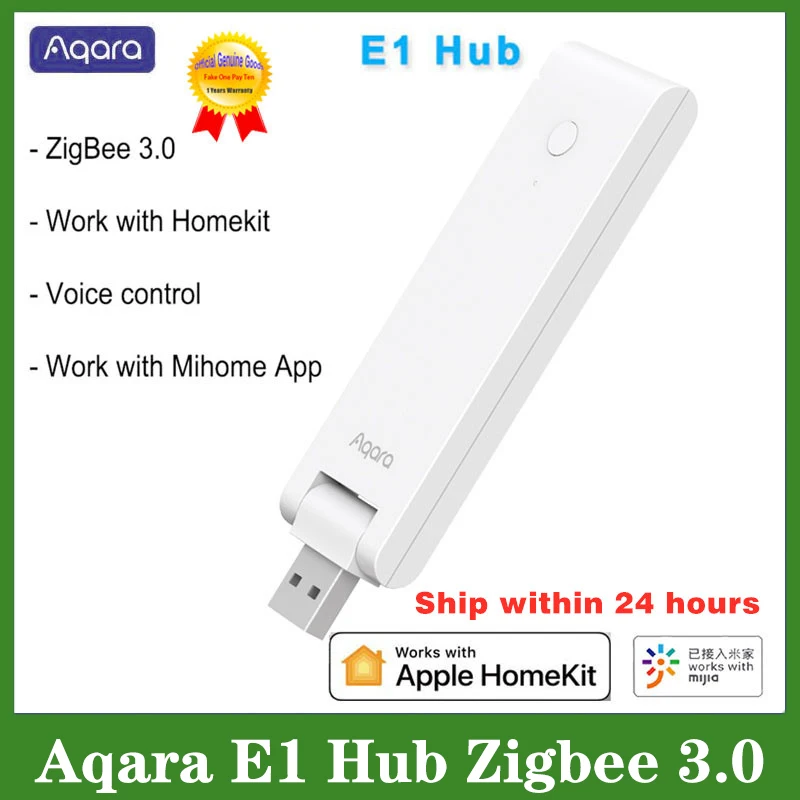 Nuovo Aqara E1 Zigbee Hub Usb Smart Gateway Aqara Hub Wireless Zigbee Connect Remote Per Xiaomi Mihome Per Apple Homekit