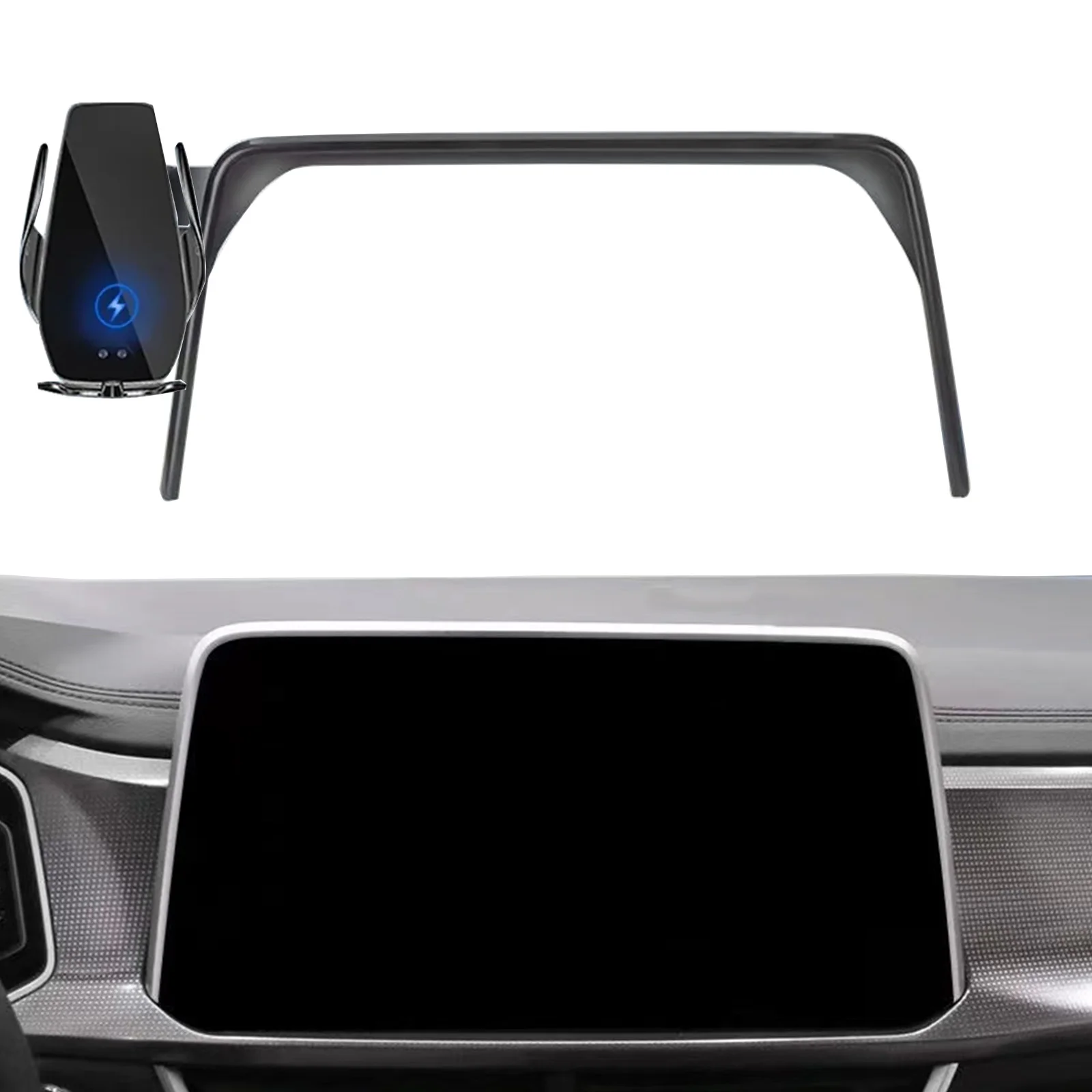 Supporto Per Telefono Da Auto Per Vw T-Roc 2023 + Staffa Di Navigazione Per Schermo Rack Di Ricarica Wireless Magnetico New Energy