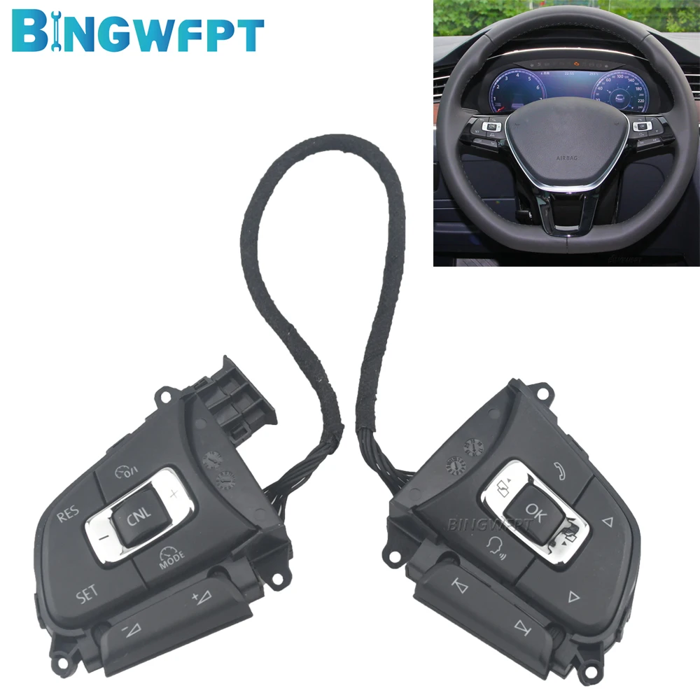 Pulsante Volante Originale 5 Ng959442 Cnl Per Vw Cc 2018-2023 Per Vw T-Roc 2020-2023 Per Vw Touran Tiguan 2017-2023