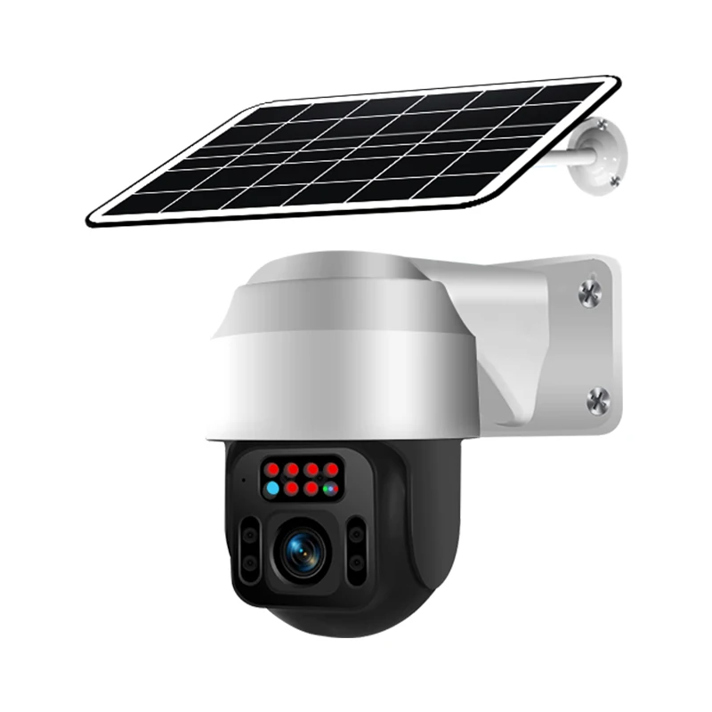 2Mp 1080P Icsee App 4X Zoom Solar Power Telecamera Dome Ip Ptz Senza Fili Ai Humanoid Home Security Intercom Cctv Baby Monitor
