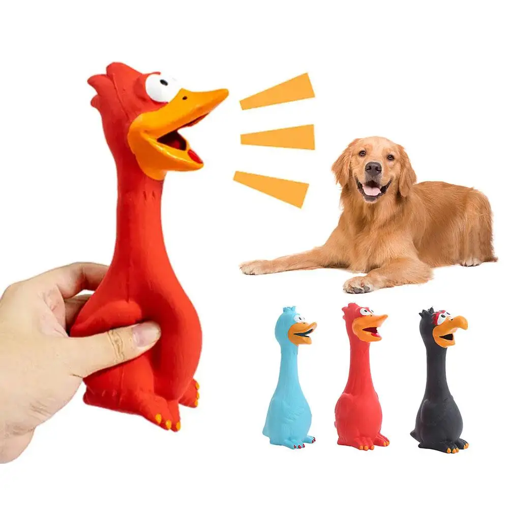 Sound Making Latex Wears Chicken Pet Toys Resistente Al Morso Pet Latex Grinding Chicken Pet Products Release Toys Tooth Dog W8A3
