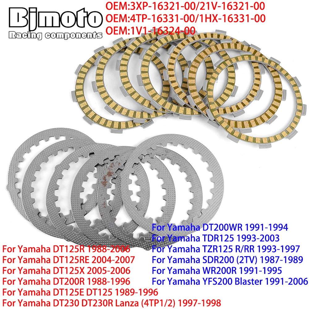 Dischi Frizione Frizione Per Yamaha Dt 230 Dt 230R Lanza (4 Tp1/2) Dt 125R Dt-125Re Dt 125X Dt-200R Dt 200Wr Tdr 125 Tdr125