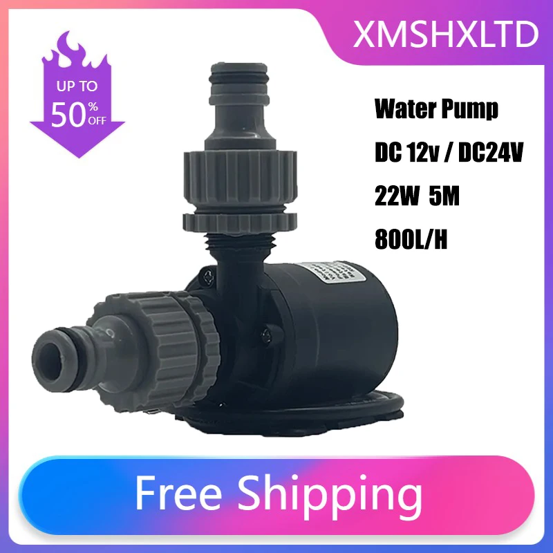 Pompa Dell'Acqua Dc 12V 800L/H Pompa Sommergibile Centrifuga Per Acquari E Caratteristiche Giunto Grigio Bomba De Agua Solar Flavoratexlimb