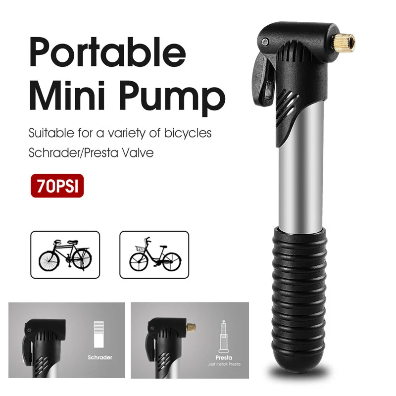 West Biking Portable Bicycle Pump Mini Hand Pump Ciclismo Mtb Bike Gonfiatore Per Pneumatici Bomba Bicicleta Presta Schrader Valve Air Pump