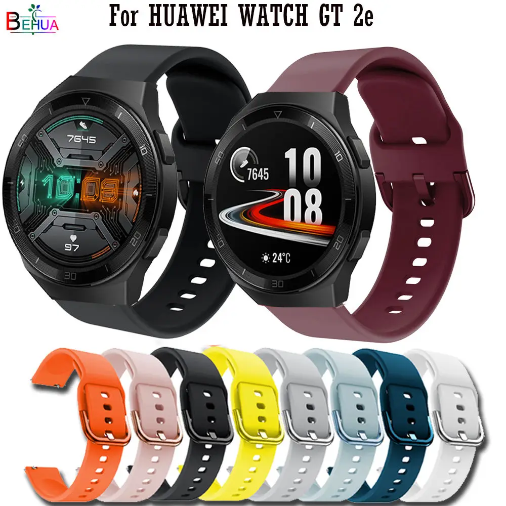 Braccialetto Accessori Watch Band 22 Millimetri Per Huawei Orologio Gt 2E / Gt 2 46 Mm/Amazfit Gtr 47 Millimetri Di Silicone 22 Millimetri Cinturino D