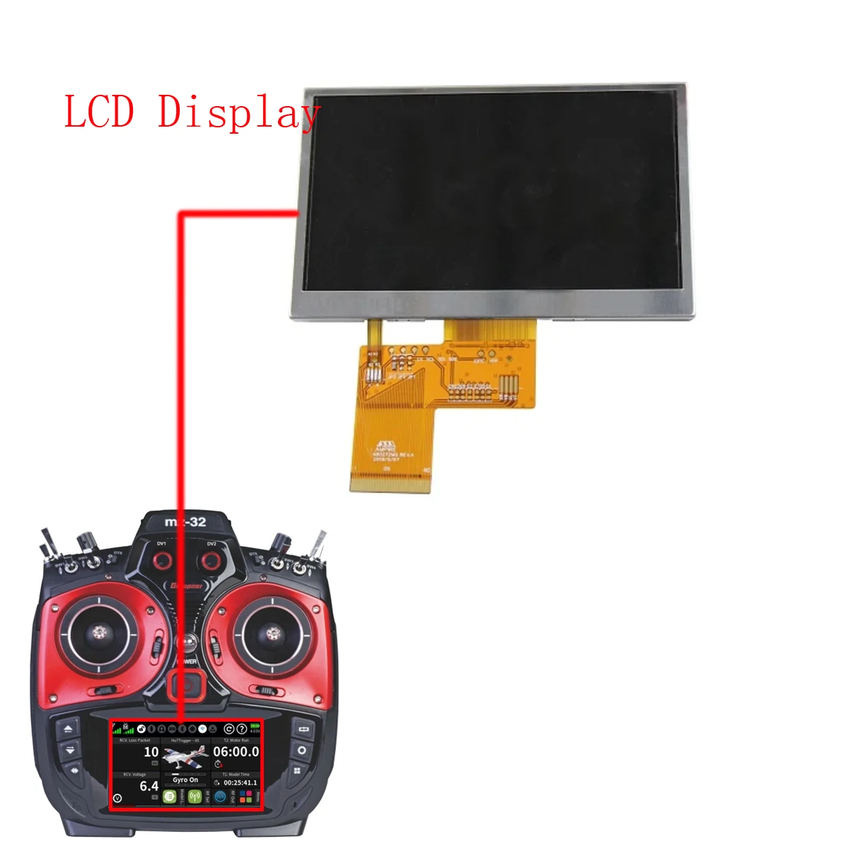 Nuovo Display Lcd Originale Per Graupner Mz-32 R/C