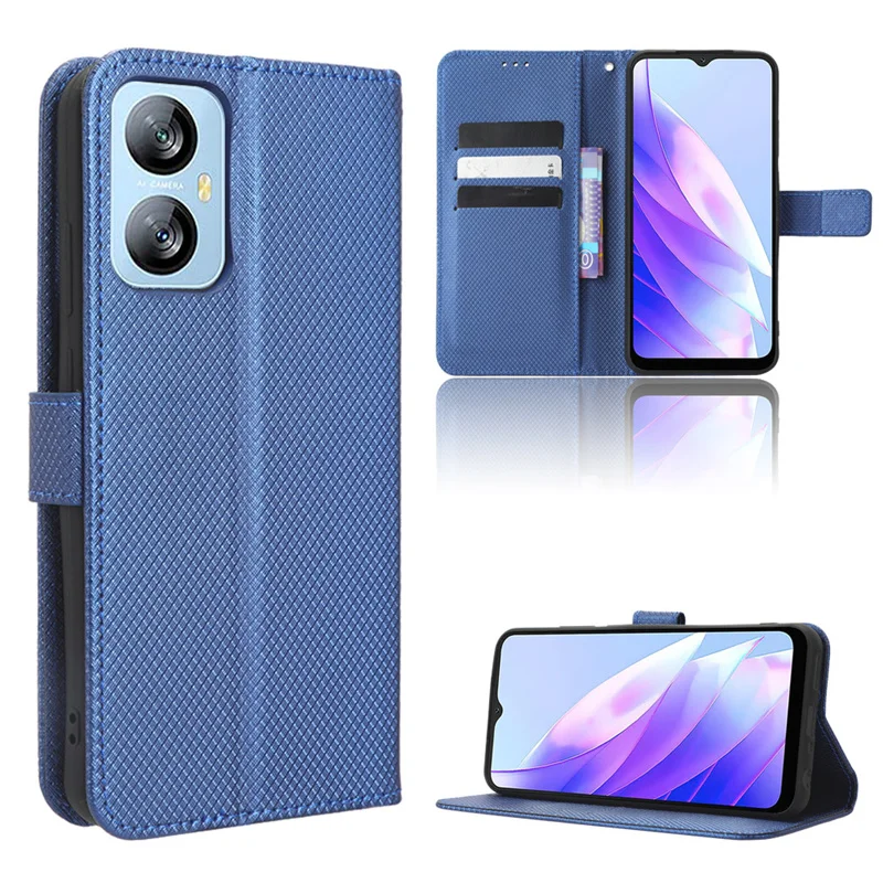 Per Blackview A52 A52 Pro Luxury Cover Diamond Pattern Skin Pu Leather Wallet Stand Case Per Blackview A52 Pro A52 Phone Bags