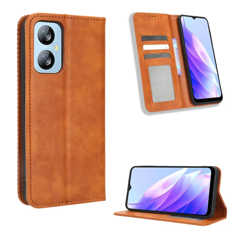 Per Blackview A52 A52 Pro Custodia Luxury Flip Pu Leather Wallet Cover Ad Adsorbimento Magnetico Per Blackview A52 Pro A52 Custodia Per Telefono