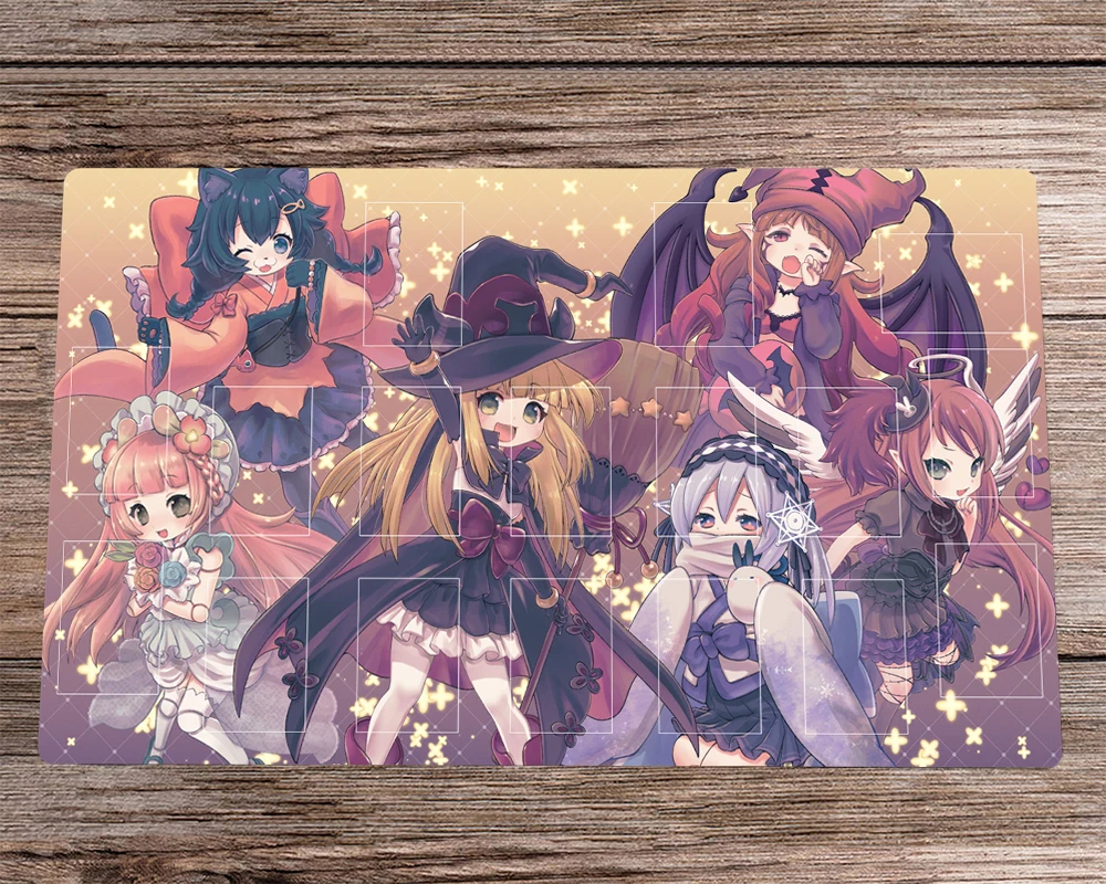 Anime Yugioh Play Mat Ghostrick Deck Ccg Tcg Play Mat Gioco Di Carte Collezionabili Mat & Free Bag Gomma Desk Mat Desk Pad Mousepad 60X35Cm