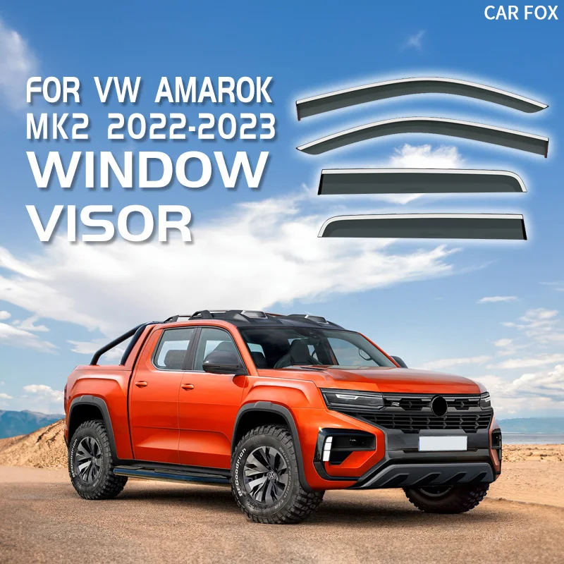 Per Volkswagen Amarok 2010-2023 Visiera Finestra In Plastica Vent Shades Protezione Deflettore Pioggia Sole Per Volkswagen Amarok 2010-2023
