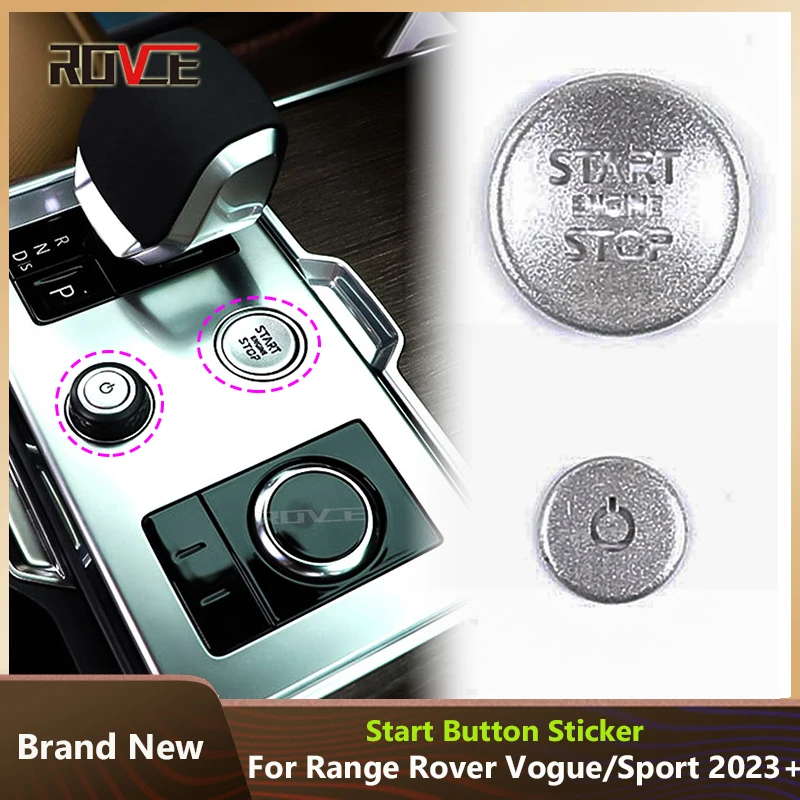 Rovce One Touch Volume Button Sticker Per Land Rover Range Rover Vogue L460 / Range Rover Sport 2023 + Argento Acciaio Inossidabile