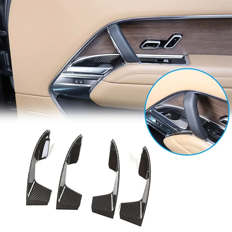 Per Land Rover Range Rover Sport/Vogue 2023 + Car Interior Door Bowl Protector Abs Accessori Interni In Fibra Di Carbonio 4 Pezzi