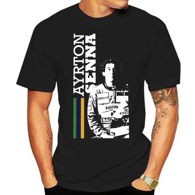 T-Shirt Da Uomo 2022 La Più Recente Maglietta Ayrton Senna Brazil Racings Legend