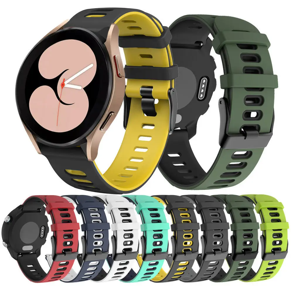 Cinturino Per Samsung Galaxy Watch4, Cinturino In Silicone Bicolore Per Samsung Galaxy Watch4 Classic, Cinturino Da Polso Per Samsung Active2