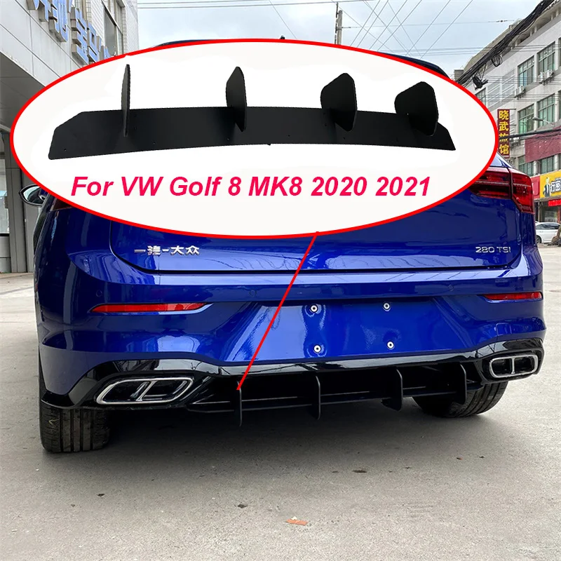 Per Vw Golf 8 Mk8 2020 2021 Auto Paraurti Posteriore Diffusore Spoiler Labbro Posteriore Inferiore Paraurti Protezione Protezione Posteriore Sotto Il 