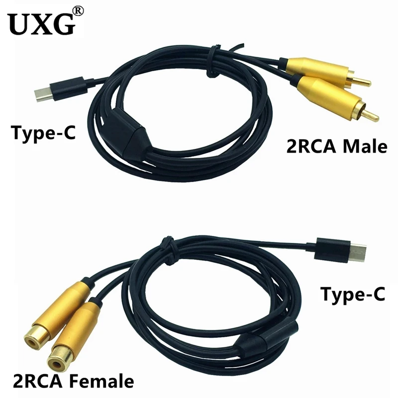 Cavo Usb C Rca Audio Da Tipo C A 2 Rca Jack 2Rca Tipo C Cavo Rca Femmina Y Per Iphone Sumsung Xiaomi Speaker Home Theater Tv