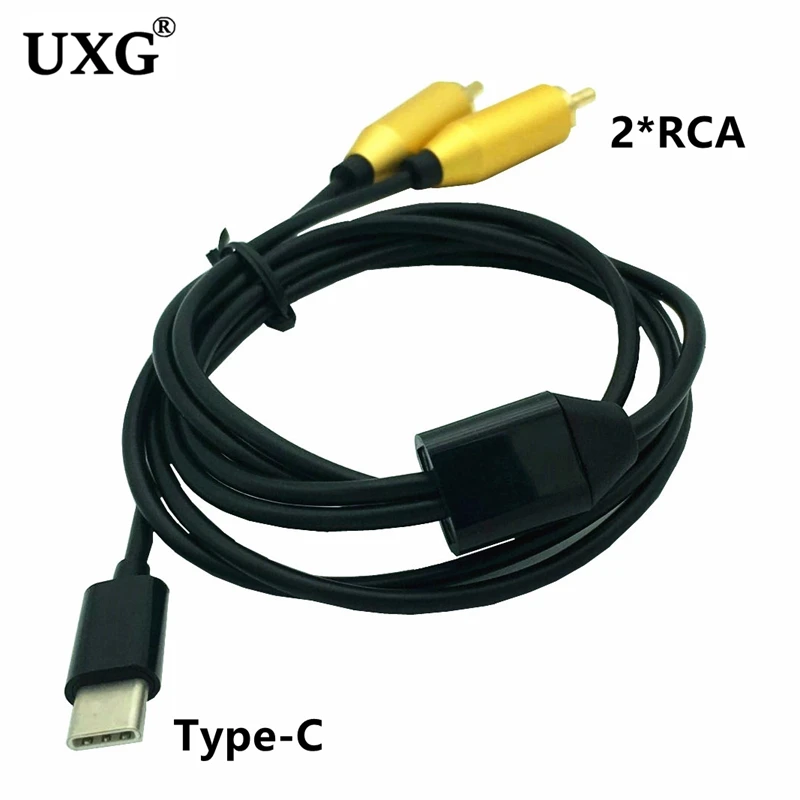 Cavo Audio Usb C Rca Cavo Da Tipo C A 2 Rca Jack 2Rca Tipo C Cavo Rca Per Iphone Sumsung Xiaomi Speaker Home Theater Tv 0.8M