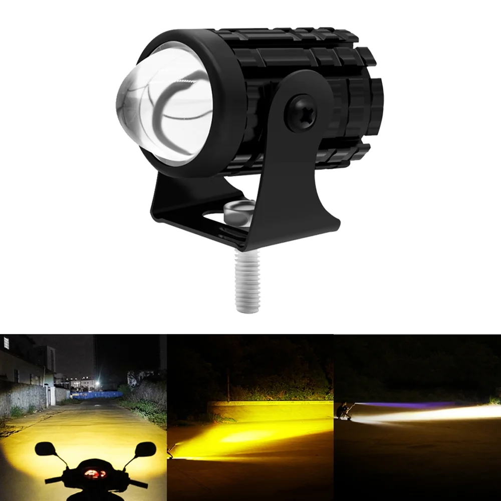 Faretti Per Fari Moto Bicolore 12V 24V Lampadine A Led Lampadine Fendinebbia Faro 12000Lm Per Accessori Moto Scooter
