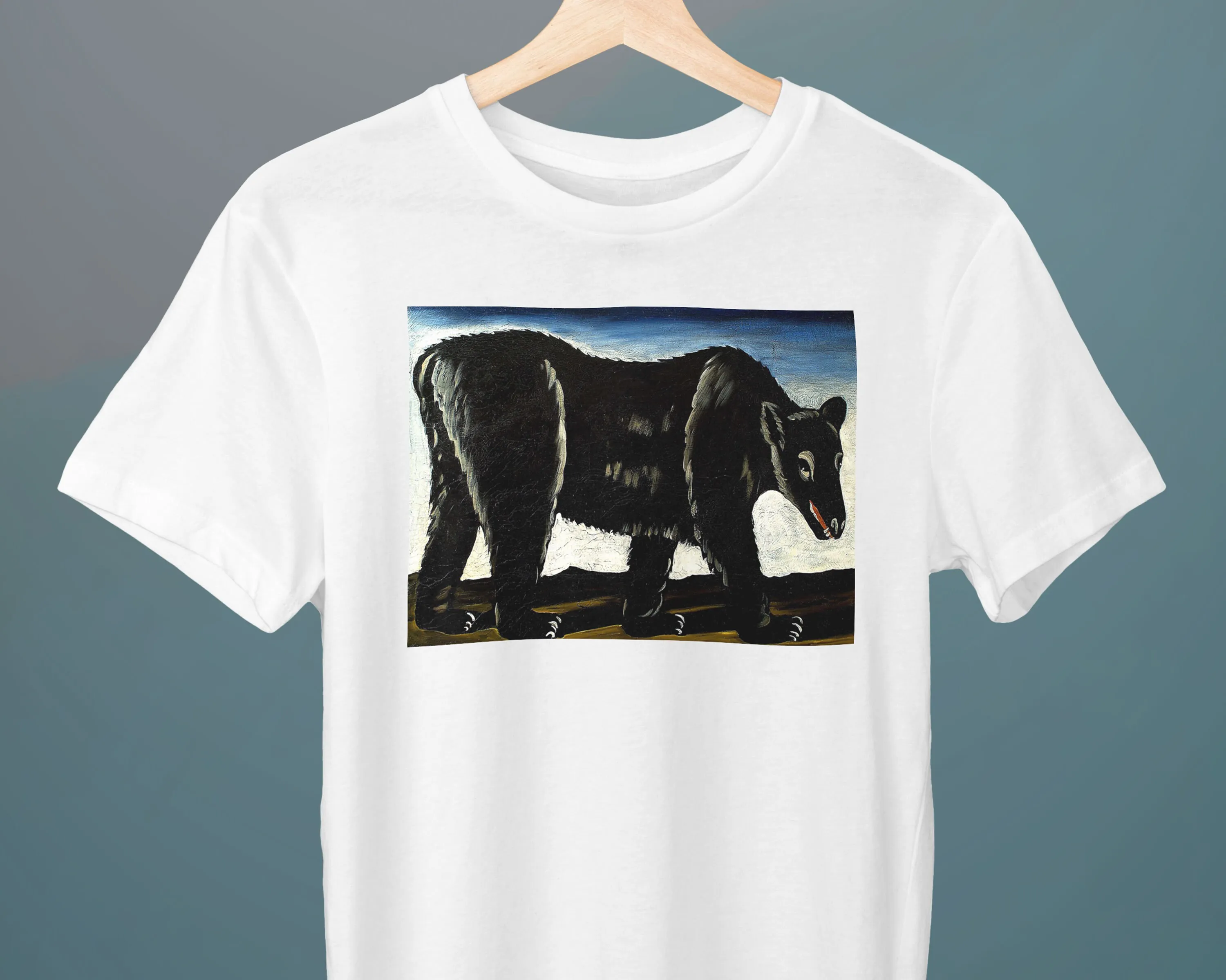 Black Bear Niko Pirosmani T-Shirt Unisex Art T-Shirt Bear