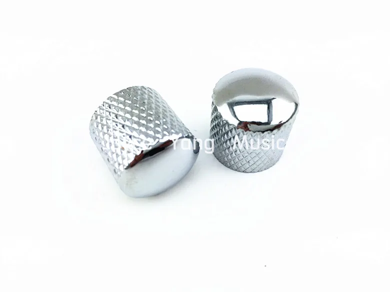 1 Set Di 2 Pz Niko Metallo Cromato Dome Chitarra Elettrica Manopole Per Fender Tele & Jass Bass Pb Libero Libero