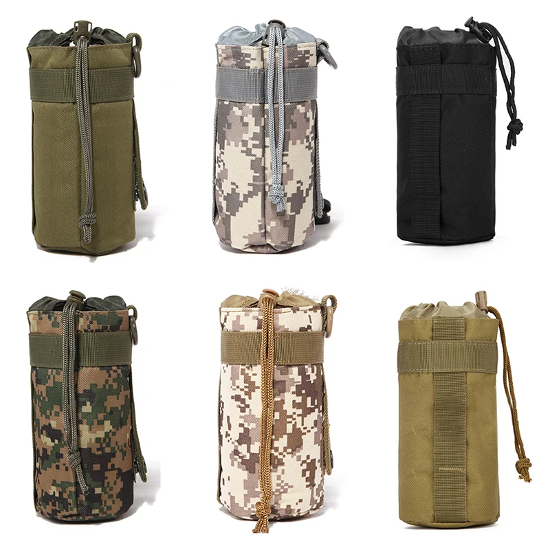 Tactical Molle Water Bottle Pouch Portable Bollitore Pocket Outdoor Hunting Borse Da Campeggio Per Zaino Cintura Gilet