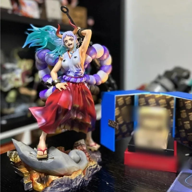 29Cm Anime Yamato One Piece Figures Gk Kaidou Figlia L'Isola Di Ghost Girl Yamato Action Figures Wano Country Model Toy