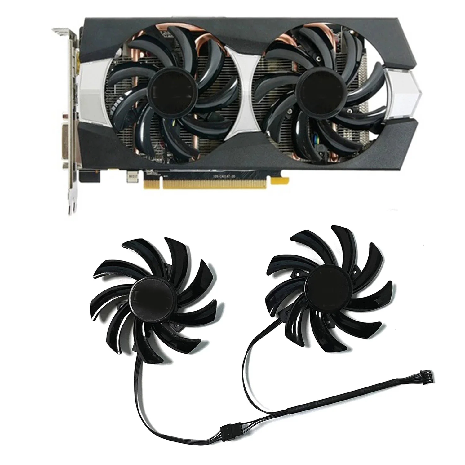 2Pcs Fdc10H12S9-C Fd7010H12S 4Pin 85 Millimetri R9 270X Gpu Di Raffreddamento Per Zaffiro R9 270X 280X Hd7870 Hd7950 Hd7850 Hd6850 Ventola Di Raffredd