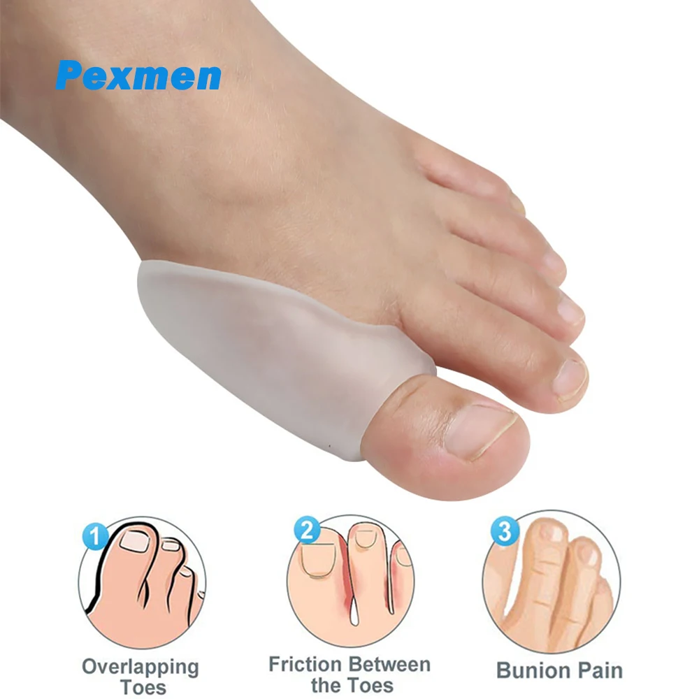 Pexmen 2Pcs Gel Bunion Corrector Protector Bunion Pads Cuscino Per Sollievo Dal Dolore Dell'Alluce Da Sfregamento E Pressione Di Attrito