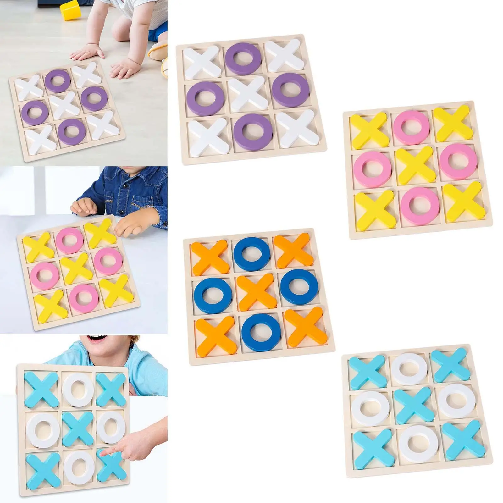 Tavola Di Legno Tic Tac Toe Game Xo Board Toy Xo Board Chess Game 30X30X1.5Cm Per