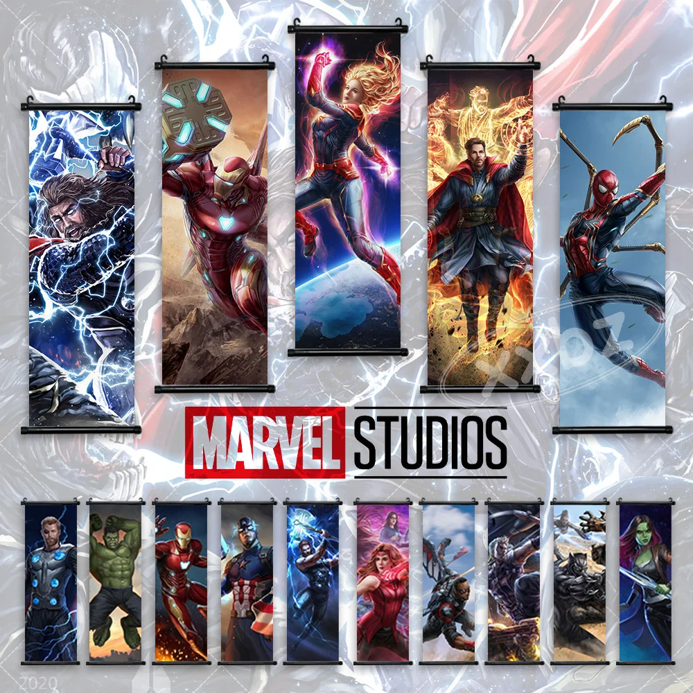 Thor Poster Captain America Decorazione Della Casa Black Panther Hanging Painting The Avengers Wall Artwork Marvel Scrolls Picture Gift