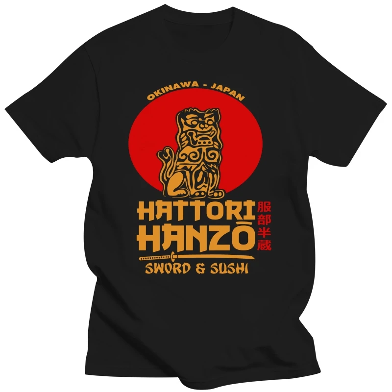 Hattori Hangzo Sword And Sushi Anime T Shirt Classic Bill Kill Movie Cult Manga Cotton T-Shirt Japanese Samurai Sword Tees Tops