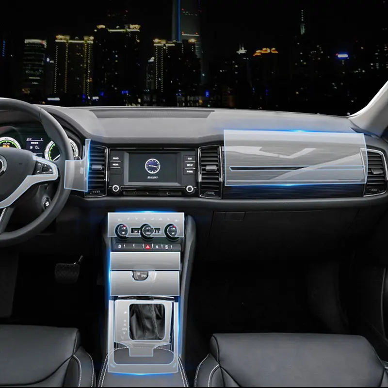 Per Skoda Trasparente Di Tpu Pellicola Protettiva Adesivi Per Skoda Kodiaq 2018 2019 Interni Accessori