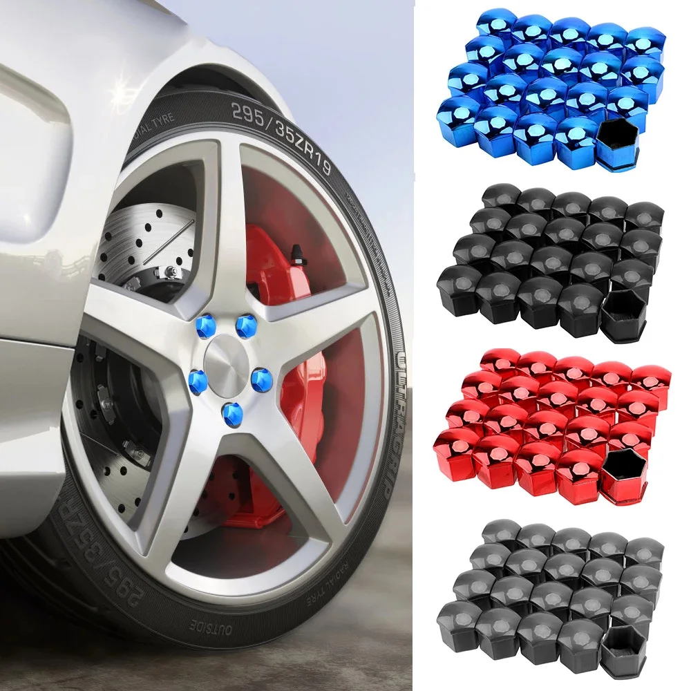 20 Pz 17/19/21Mm Car Wheel Nut Caps Coperture Di Protezione Tappi Per Skoda Rapid Octavia A2 A5 Rs A7 Yeti Fabia Scout Kodiaq Superb Ci