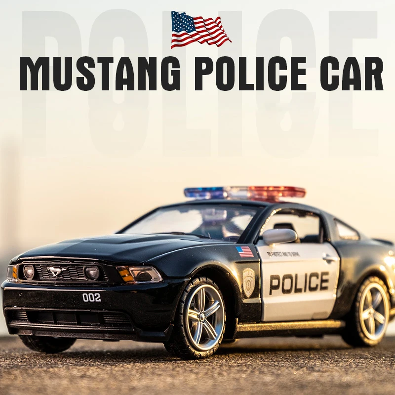 1:32 Auto In Lega 2006 Ford Shelby Mustang Gt350 Policecar Modle 911 Modelli Di Auto Giocattolo In Lega Modellini Di Veicoli In Metallo Modellini Di A