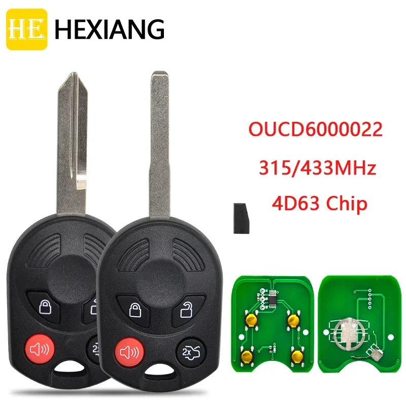 Chiave Telecomando Per Auto He Xiang Per Ford C-Max Edge Escape Focus Lincoln Mazda Mercury 315/434Mhz Oucd6000022 4 D63 80Bit