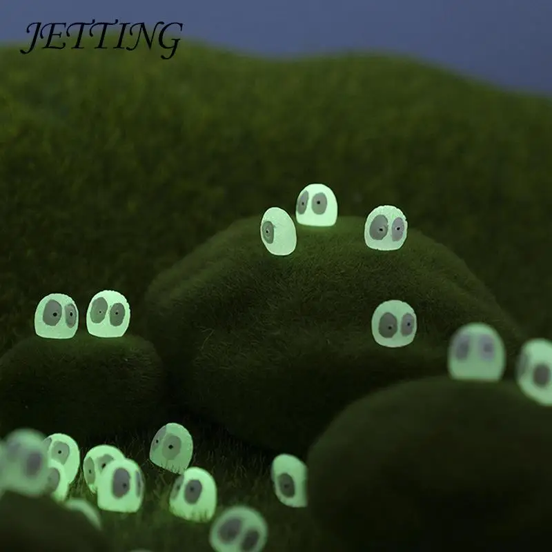 5Pcs/Pack Micro Ornaments Glowing Potted Ornament Mini Luminous Briquettes Elfs Dust Sprite Miniature Gardening Potted Decor