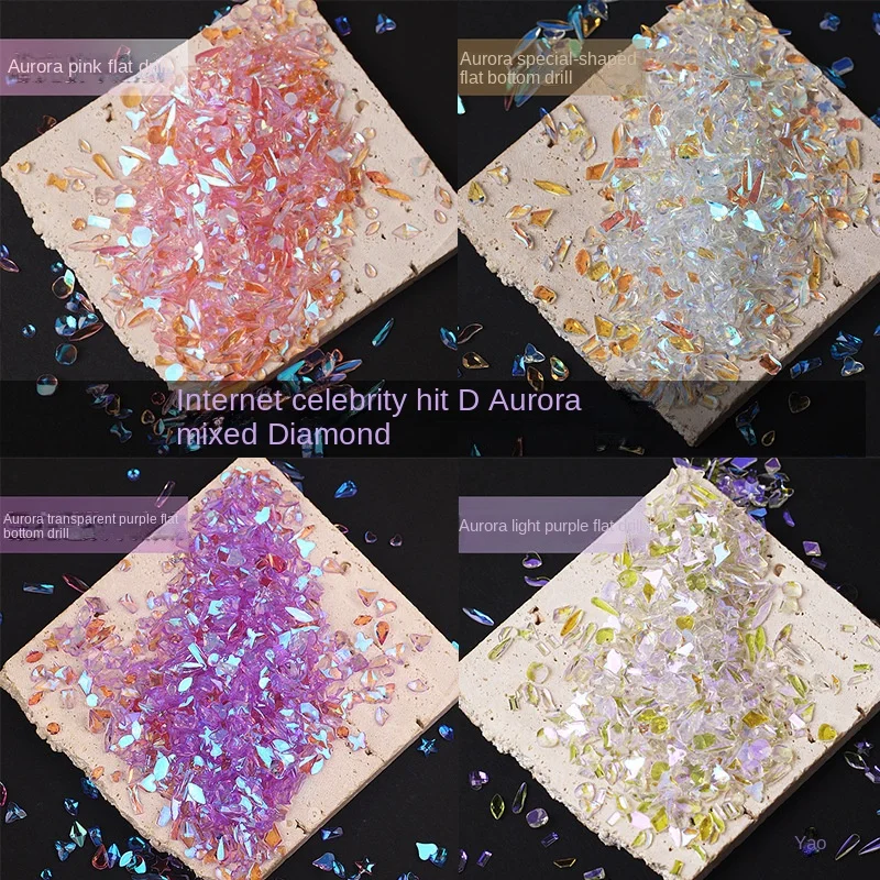 Dimensioni Miste Sprite Calda Mini Piccola Aurora Diamond Nail Enhancer Diamond Anormality Diamond Nail Super Flash Water Diamond Jewelr