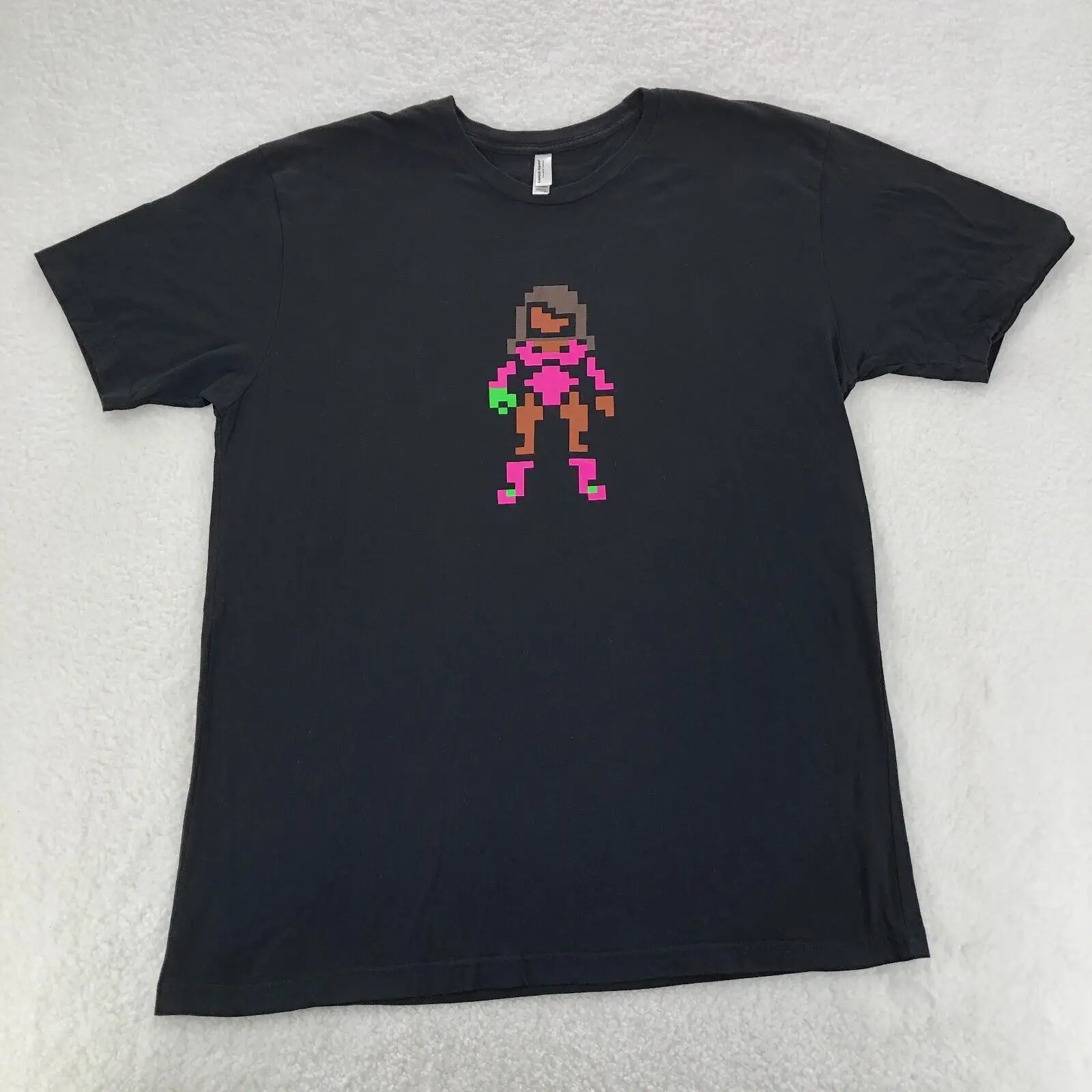 8 Bit Gaming Sprite Mens 2Xl Shirt Black Brown Female Retro Gamer Ships Gown Maniche Lunghe